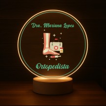 Luminária Profissões Ortopedista Com Nome