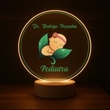 Luminária Profissões Pediatra Com Nome