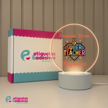 Luminária Profissões Professora Com Nome