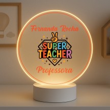 Luminária Profissões Professora Com Nome