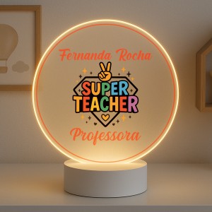 Luminária Profissões Professora Com Nome