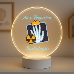 Luminária Profissões Radiologia Com Nome