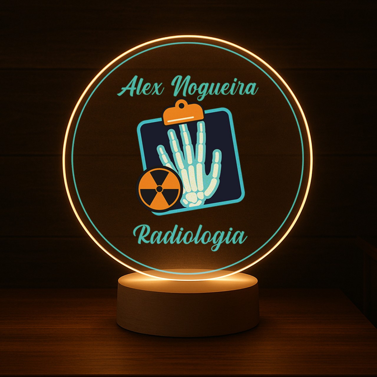 Luminária Profissões Radiologia Com Nome