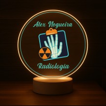 Luminária Profissões Radiologia Com Nome