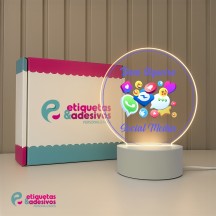 Luminária Profissões Social Media Com Nome