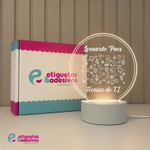 Luminária Profissões Técnico de TI Com Nome