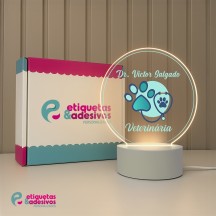 Luminária Profissões Veterinária Com Nome