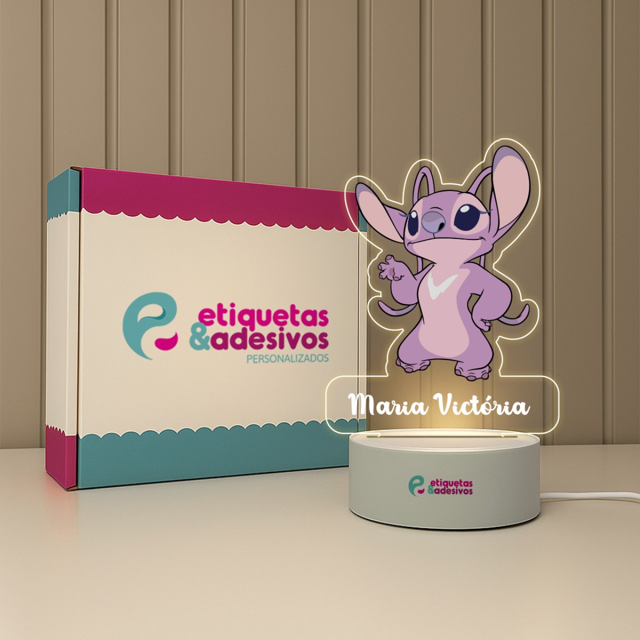 Luminária Angel Especial com nome personalizado