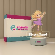 Luminária Bailarina Juju Especial com nome personalizado