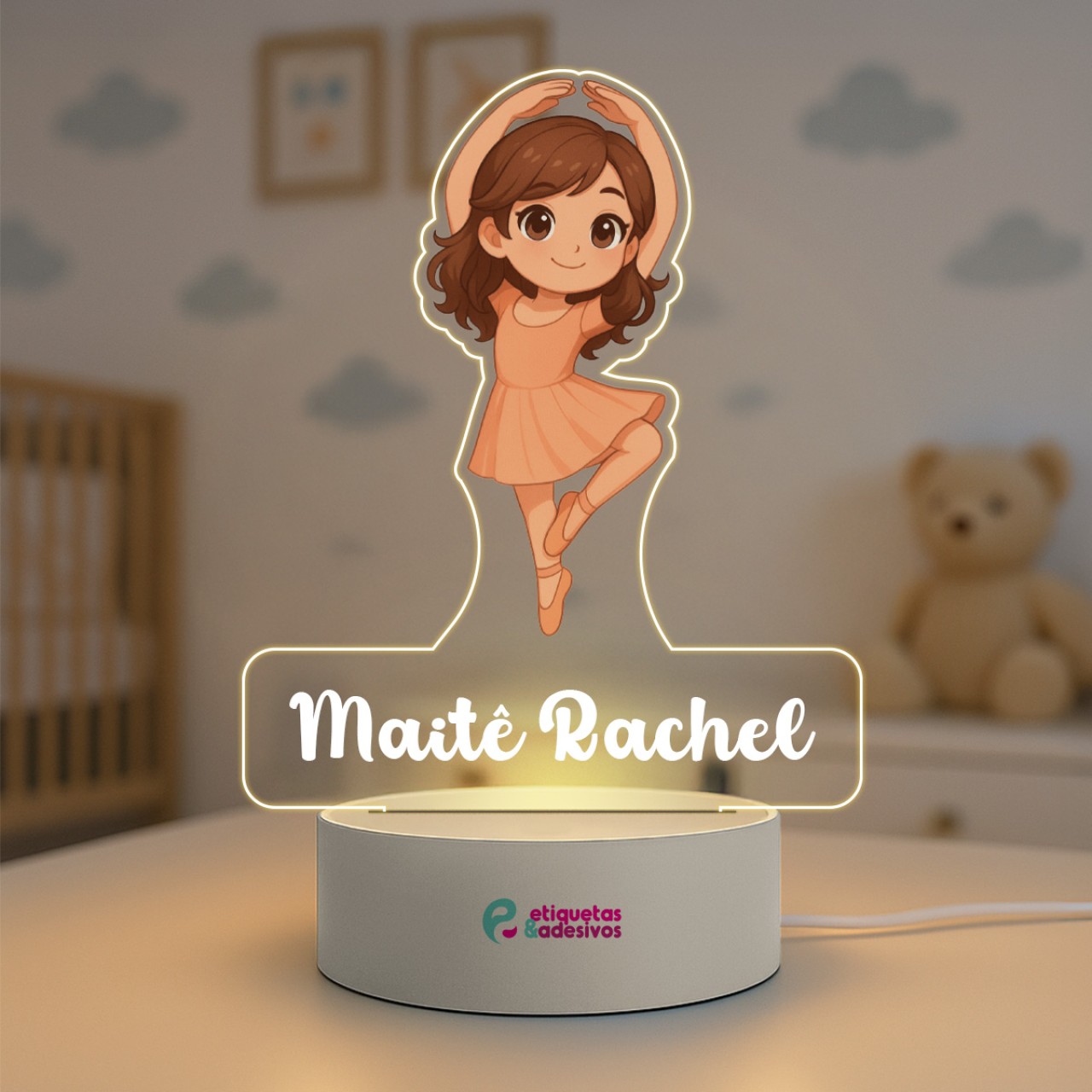 Luminária Bailarina Lulu Especial com nome personalizado