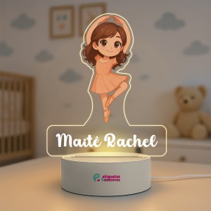 Luminária Bailarina Lulu Especial com nome personalizado