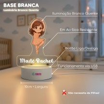 Luminária Bailarina Lulu Especial com nome personalizado