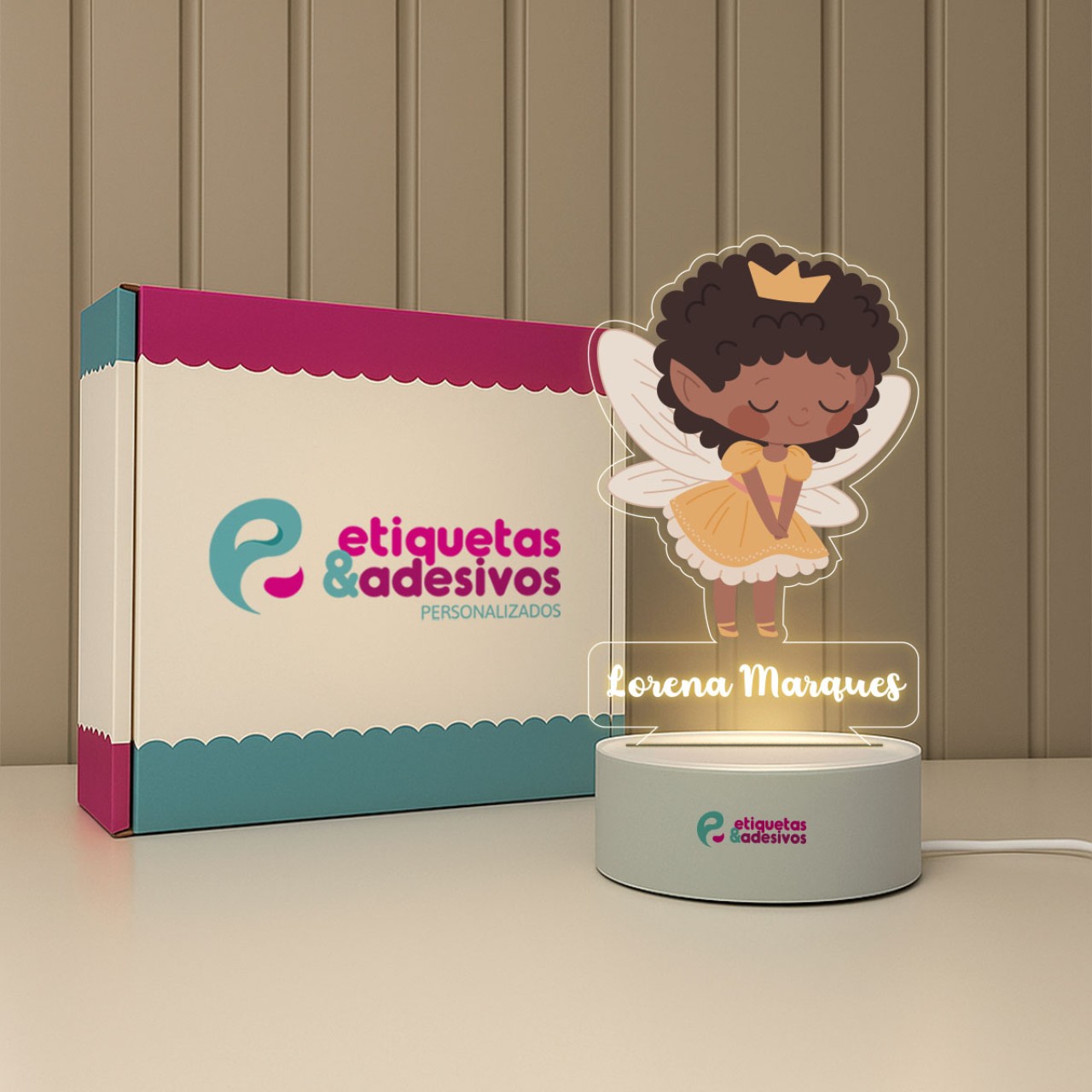 Luminária Fadinha Helena Especial com nome personalizado