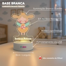 Luminária Fadinha Lulu Especial com nome personalizado
