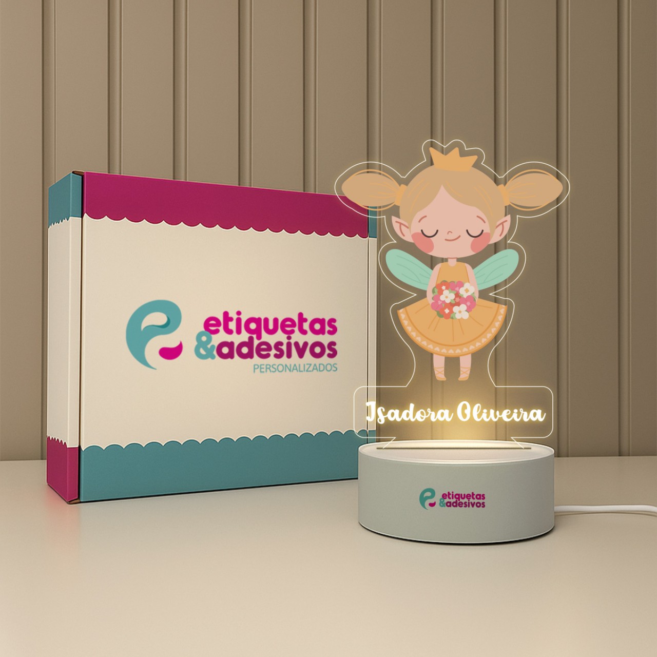 Luminária Fadinha Lulu Especial com nome personalizado