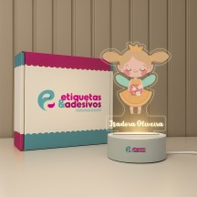 Luminária Fadinha Lulu Especial com nome personalizado