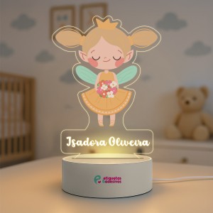 Luminária Fadinha Lulu Especial com nome personalizado