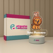 Luminária Leãozinho Especial com nome personalizado