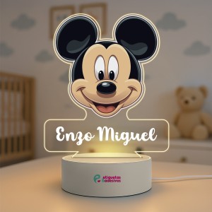 Luminária Mickey Especial com nome personalizado