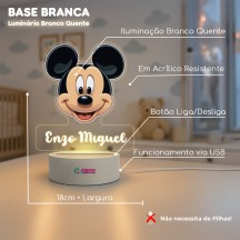 Luminária Mickey Especial com nome personalizado