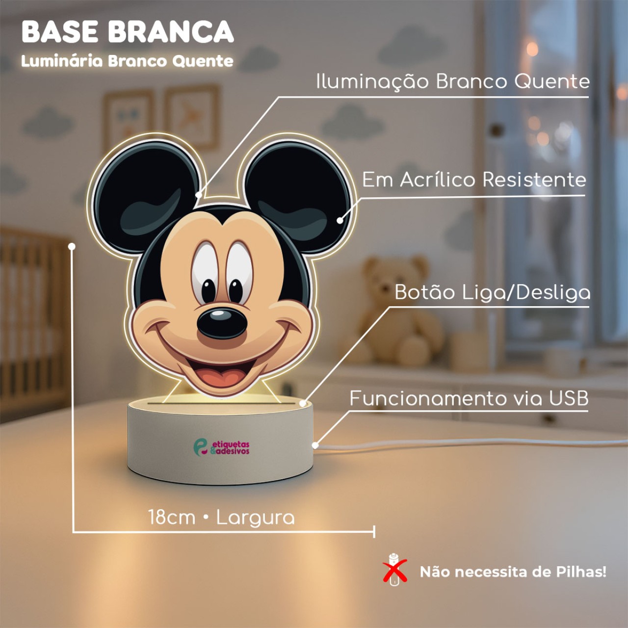 Luminária Mickey Especial