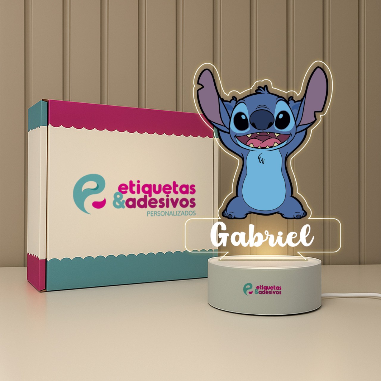 Luminária Stitch Especial com nome personalizado