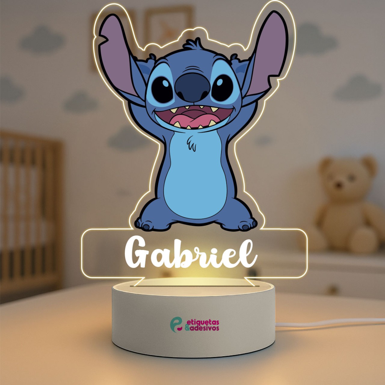 Luminária Stitch Especial com nome personalizado