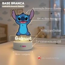 Luminária Stitch Especial com nome personalizado
