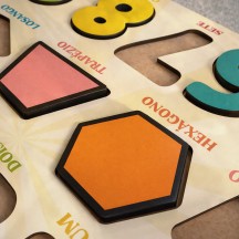 Painel Educativo Formas Geométricas com Nome e Números