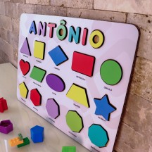 Painel Educativo Formas Geométricas e Nome