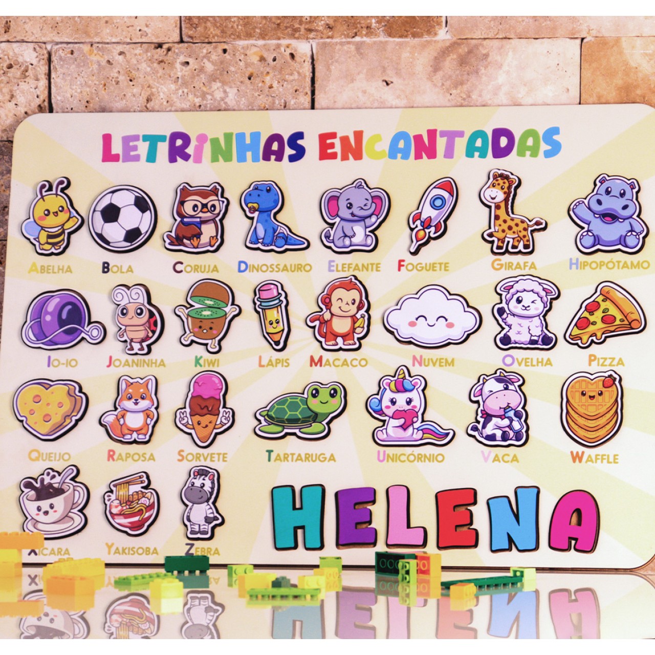 Painel Educativo Letrinhas Encantadas e Nome