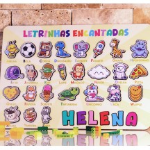 Painel Educativo Letrinhas Encantadas e Nome