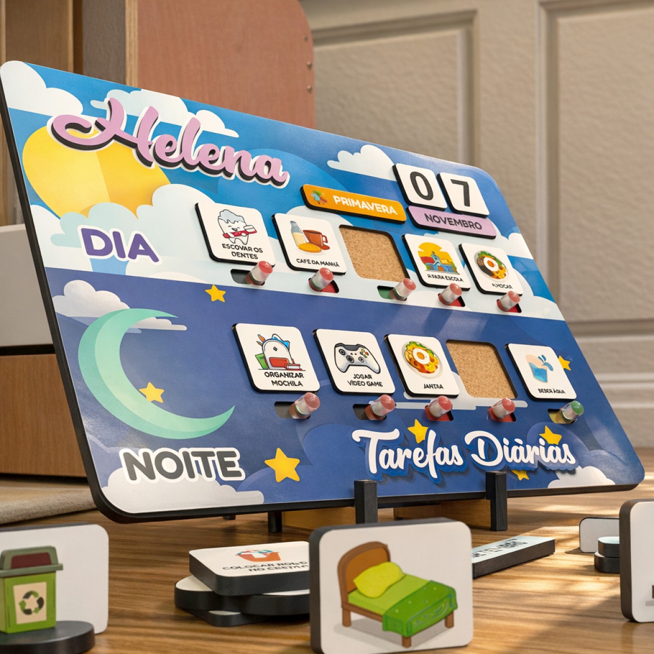 Painel Educativo Tarefas Diárias