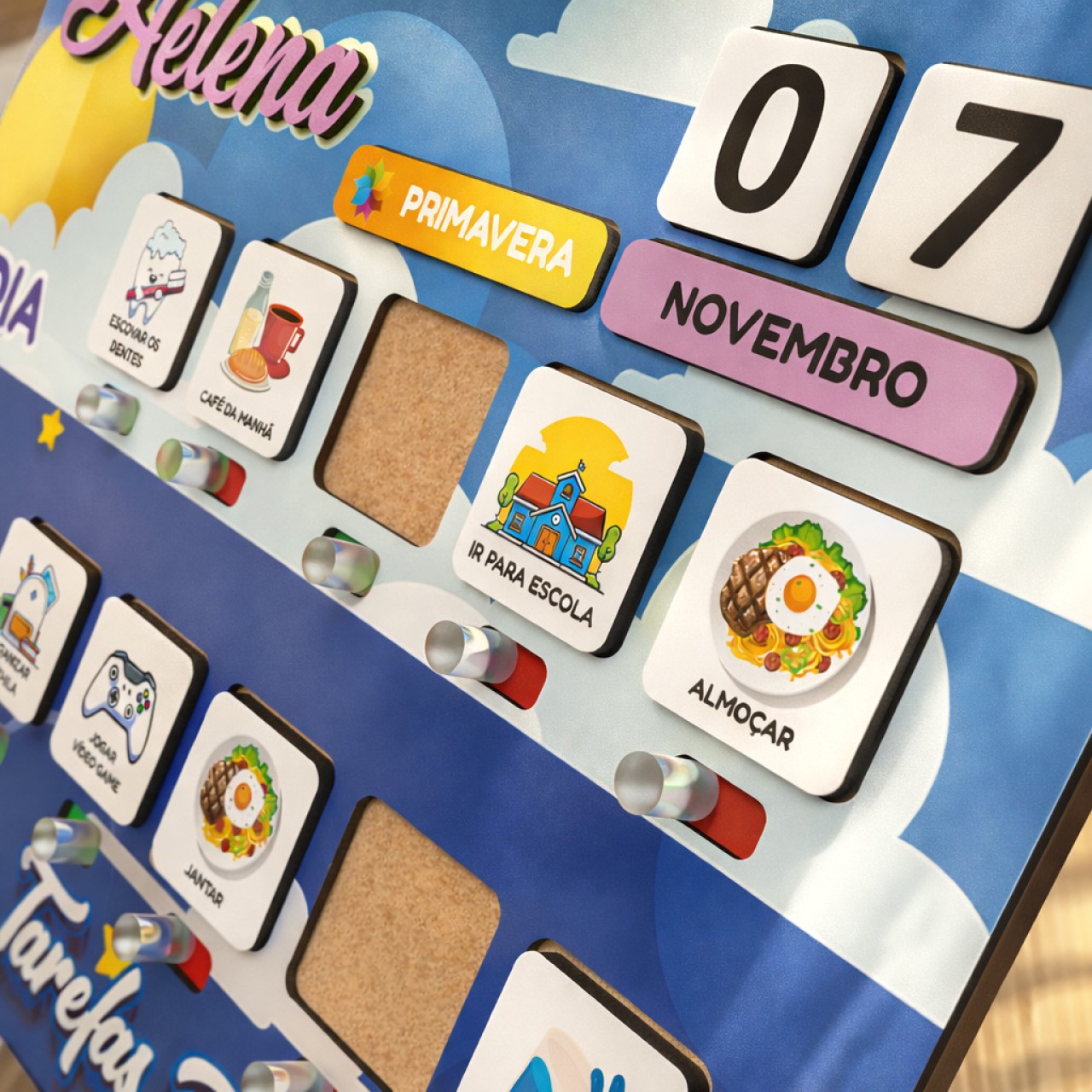 Painel Educativo Tarefas Diárias