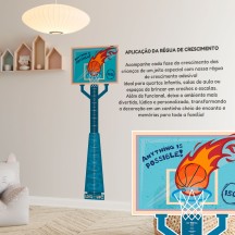Adesivo Régua de Crescimento Basquete