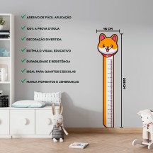 Adesivo Régua de Crescimento Cachorrinho
