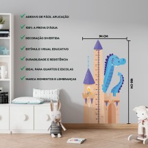 Adesivo Régua de Crescimento Castelo