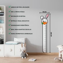 Adesivo Régua de Crescimento Coelho