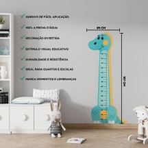 Adesivo Régua de Crescimento Dinossauro Masculino