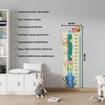 Adesivo Régua de Crescimento Escolar