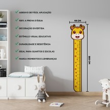 Adesivo Régua de Crescimento Girafa