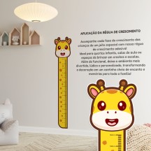 Adesivo Régua de Crescimento Girafa