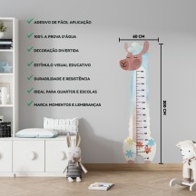 Adesivo Régua de Crescimento Lhama Masculino