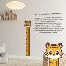 Adesivo Régua de Crescimento Tigre