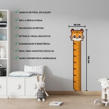 Adesivo Régua de Crescimento Tigre