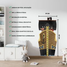 Adesivo Régua de Crescimento Pirata
