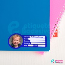 Etiqueta para materia com foto