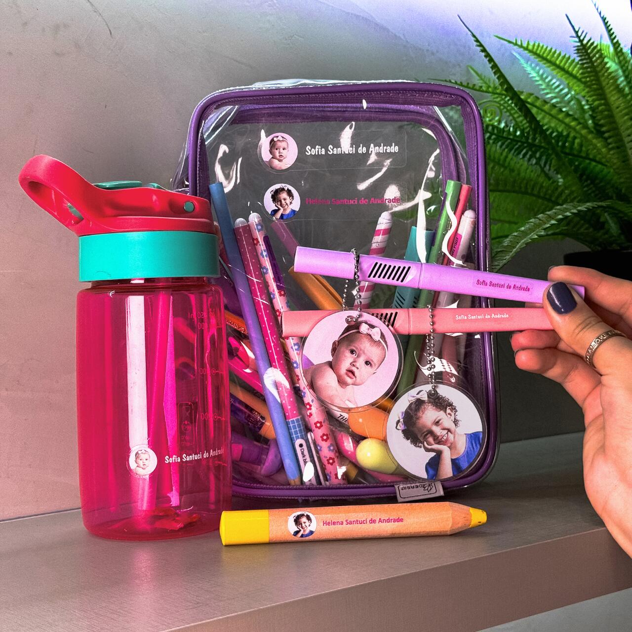 Kit Colégio com foto transparente